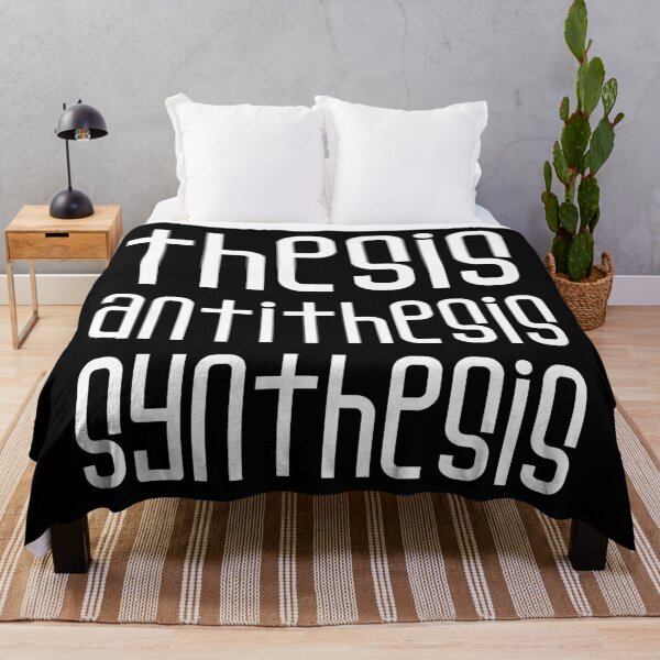 Item preview, Hegel Thesis Antithesis Synthesis in White Lettering  designed and sold by kierkegaard.