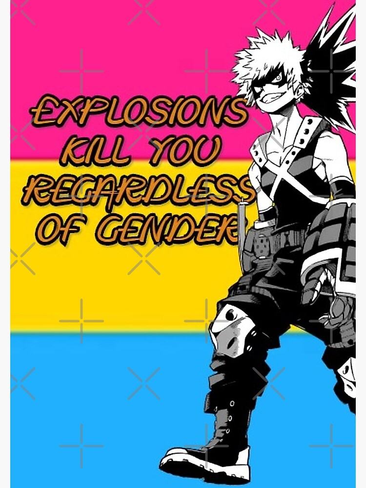 My Hero Academia Bakugou Pansexual Pride Flag Spiral Notebook By Queerwriter Redbubble