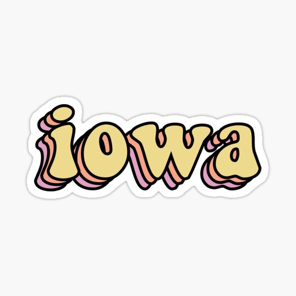 Heart in Iowa IA Sticker,All-Weather Premium Vinyl Sticker,Sticky