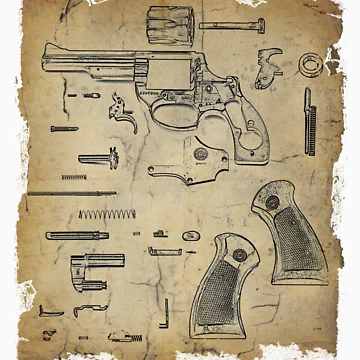 Artwork thumbnail, Revolver - Exploded View by bungeecow