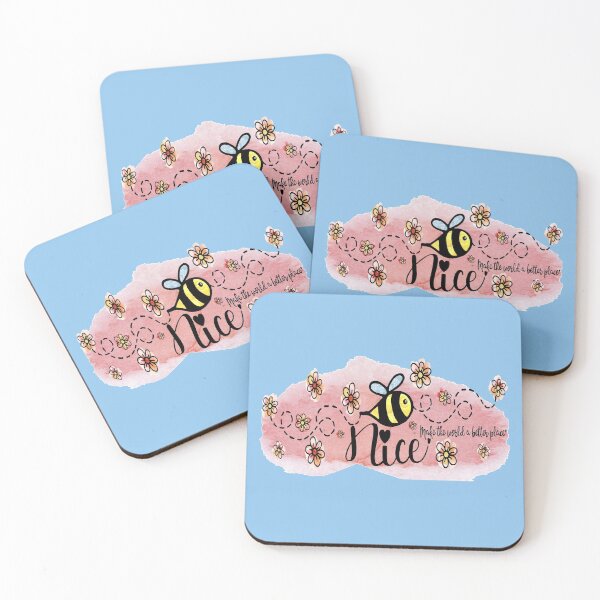 Item preview, Be Nice. Cute Design. Includes sticker set. (Version 3 Blue) designed and sold by innerspectrum.