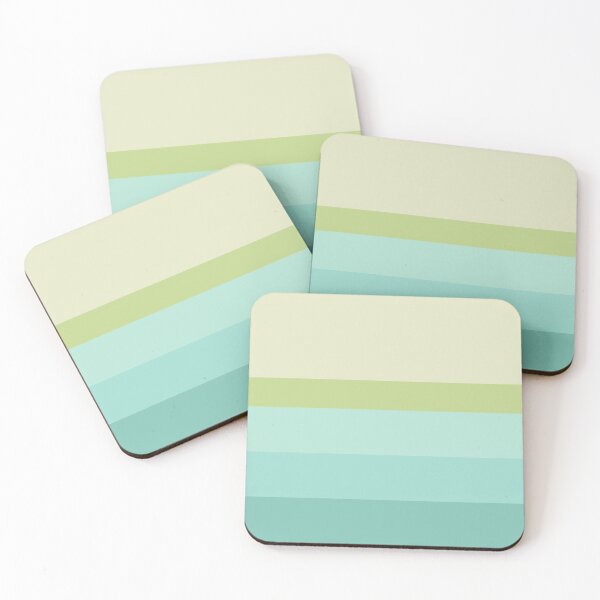Item preview, Summer Stripes in Aqua Blue, Pale Lime Green, and Almond designed and sold by kierkegaard.