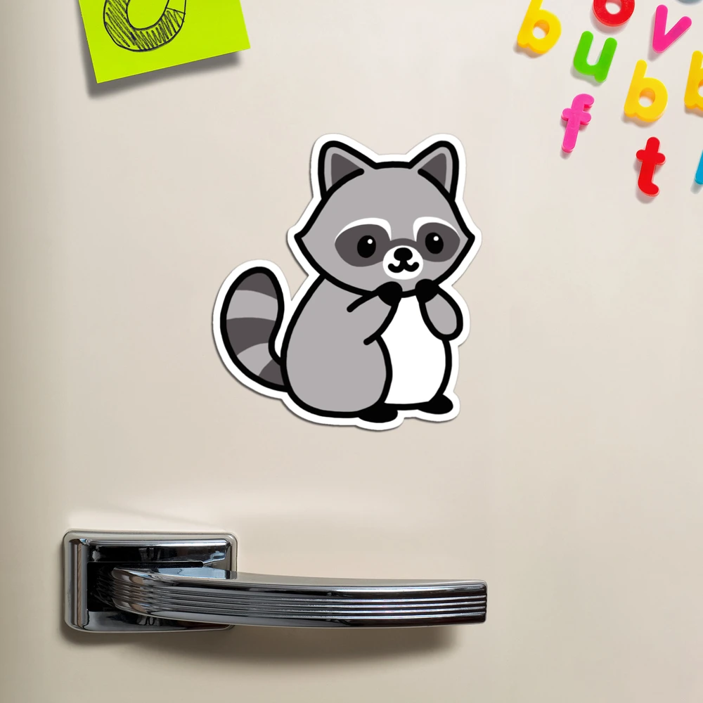 Chibi Raccoon Stickers and Magnets 