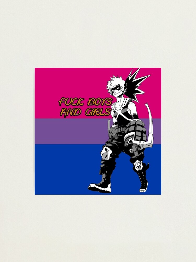 Lámina Fotográfica My Hero Academia Bakugou Bandera Bisexual Orgullo De Queerwriter Redbubble 