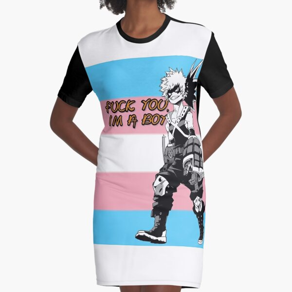 My Hero Academia Bakugou Transgender Pride Flag Graphic T Shirt Dress For Sale By Queerwriter 