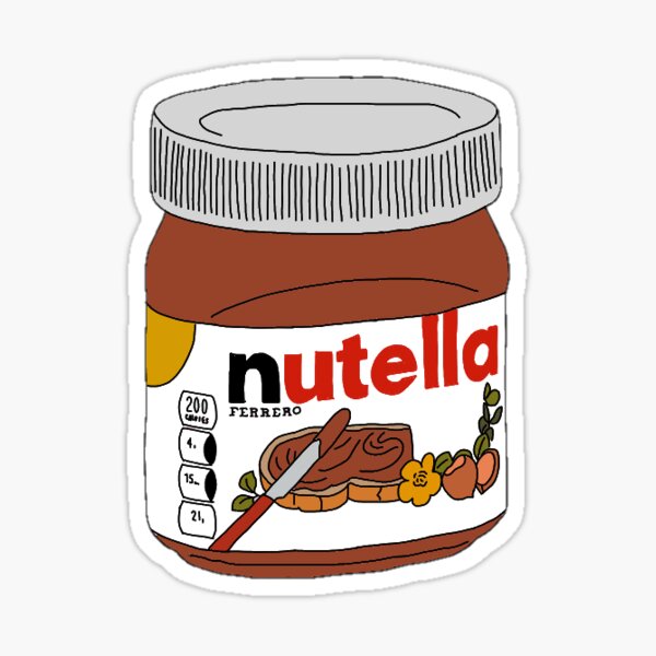 Cartoon Nutella Stickers | Redbubble