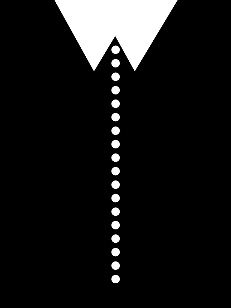 Faux Collar and Buttons in Black and White by kierkegaard