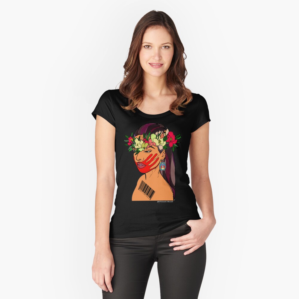 Item preview, Fitted Scoop T-Shirt designed and sold by kittthomasart.