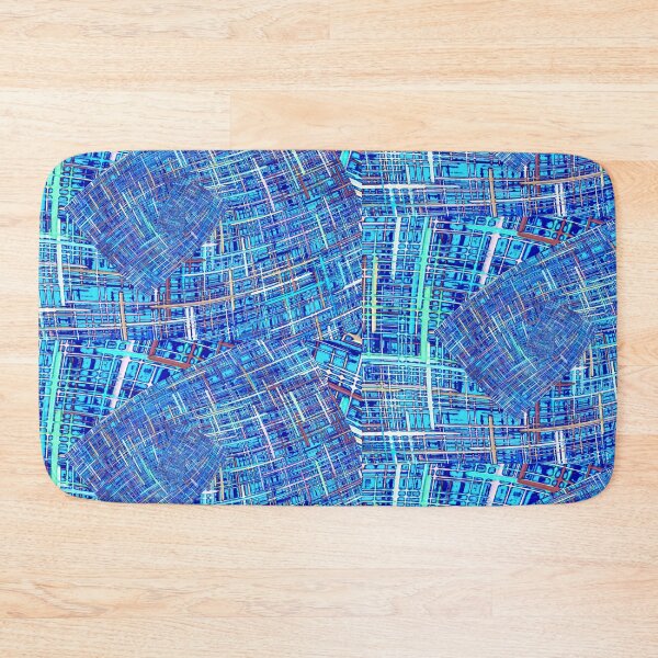 Item preview, Abstract blue checkered fractals pattern.  designed and sold by IaroslavB.