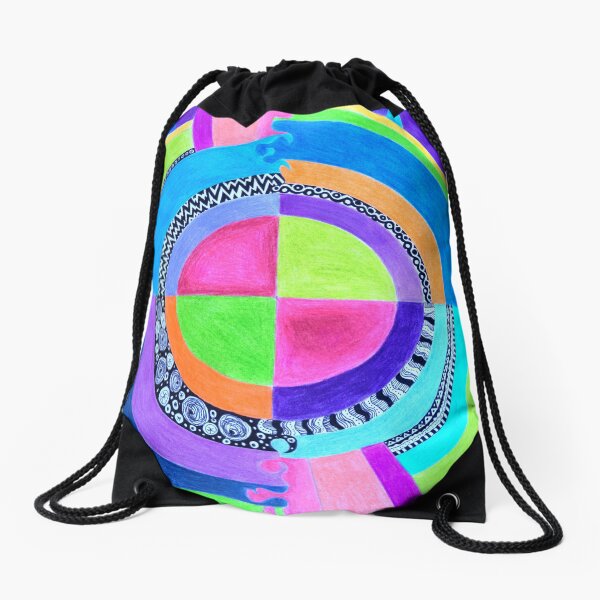 Meditation Mandala Drawstring Bag