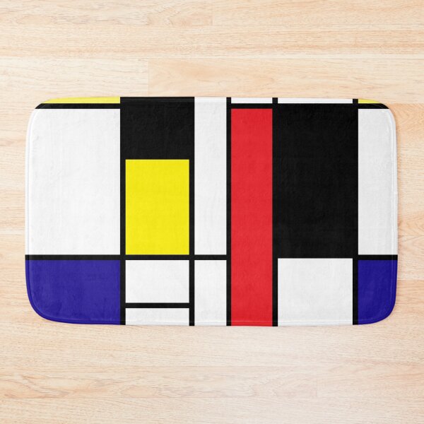 Item preview, Mondrian Art, Minimalist, red white blue yellow black designed and sold by PixDezines.