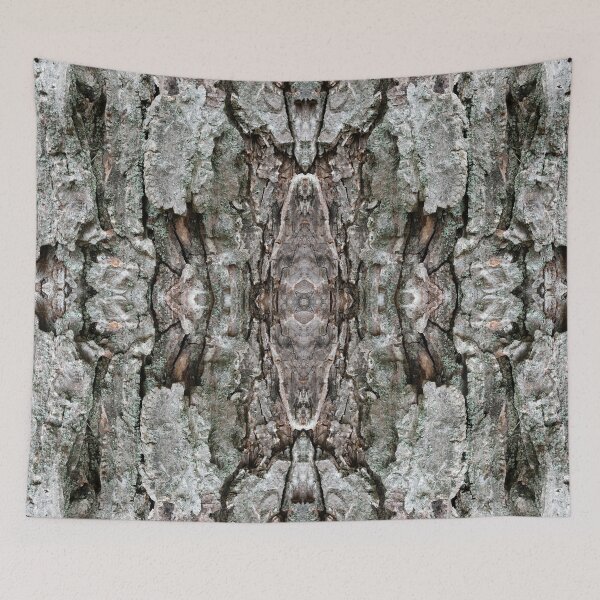 Item preview, Abstract Bark Pattern - Maple & Lichen - Natural Patterns Old Mossy Maple Tree Bark designed and sold by TurningMoss.