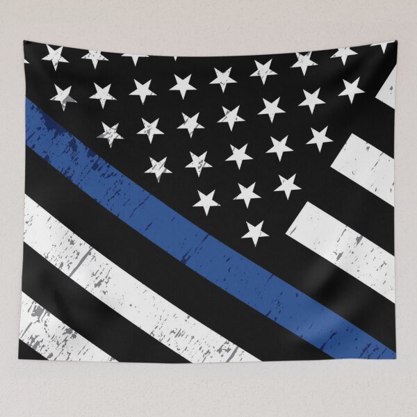 Item preview, Police thin blue line flag designed and sold by Tim Dunaway.