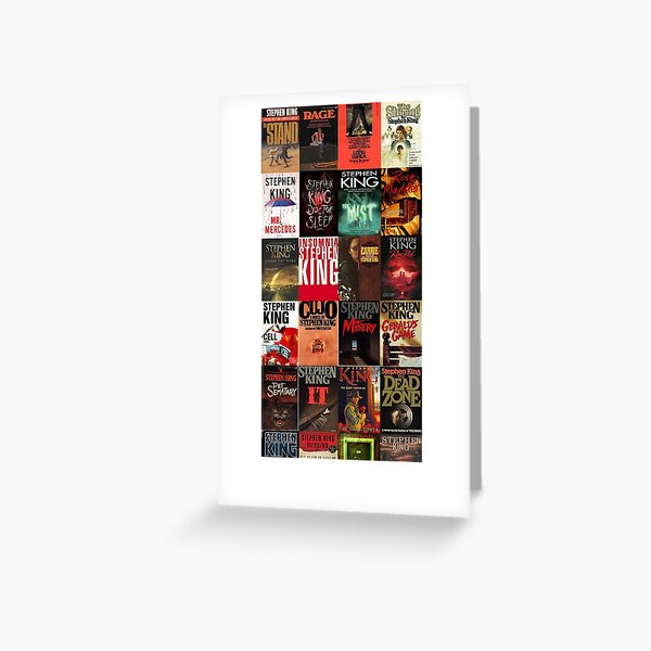 Collage de couverture de livre de Stephen King Carte de vœux