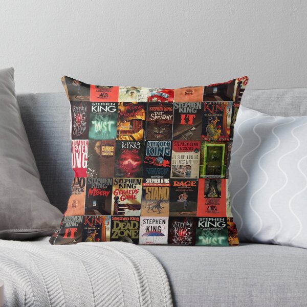 Collage de couverture de livre de Stephen King Coussin