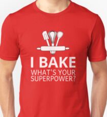 Ich backe was ist deine Supermacht? Slim Fit T-Shirt