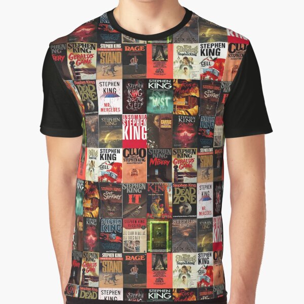 Stephen King Book Cover Collage Graphic T-Shirt