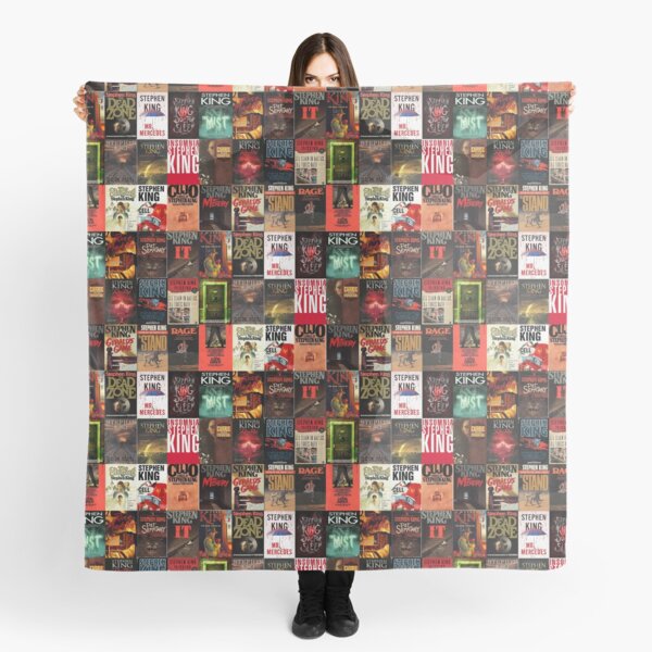 Stephen King Book Cover Collage Scarf