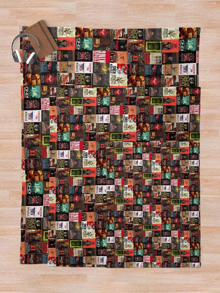 Vista alternativa de Manta Collage de portada de libro de Stephen King