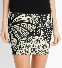 Mushroom Circle Var 3 - Transparent No Black Surround Aussie Tangle Mini Skirt