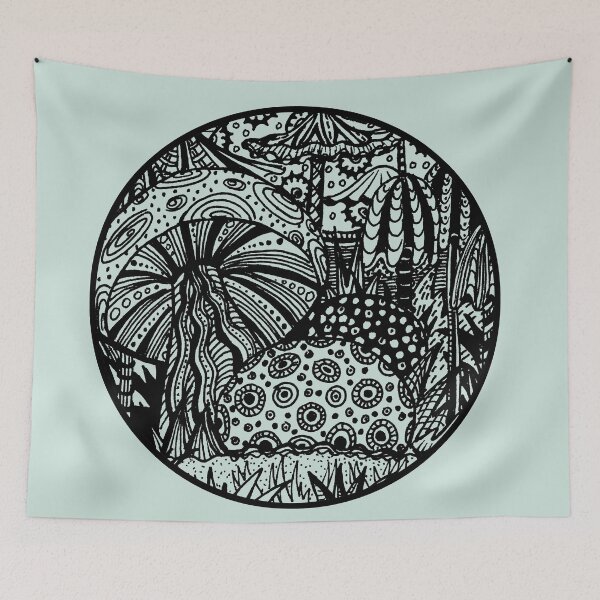 Item preview, Mushroom Circle Var 3 - Transparent No Black Surround Aussie Tangle  designed and sold by Heatherian.