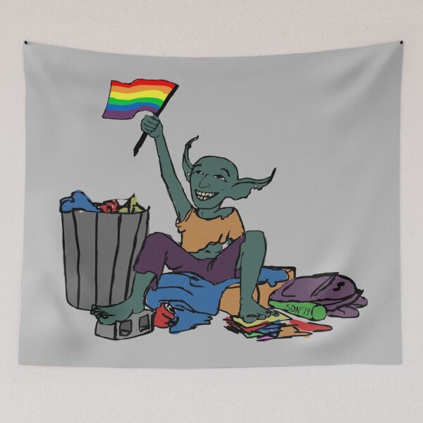 Item preview, Rainbow Pride Goblin designed and sold by ThumperDaeTime.