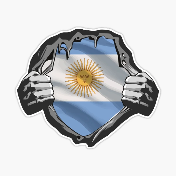 Sticker Drapeau Argentine | Autocollant Vinyle Résistant (tailles S à XL) - Pour Voiture, Casque, Etc.