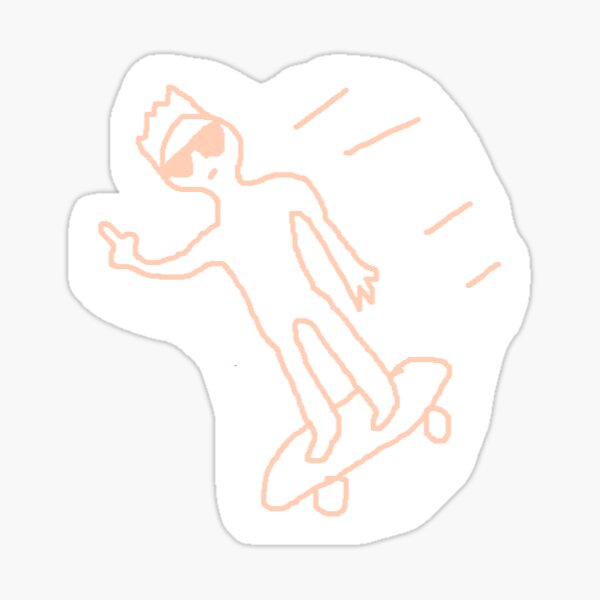 Peach Sk8r Sticker
