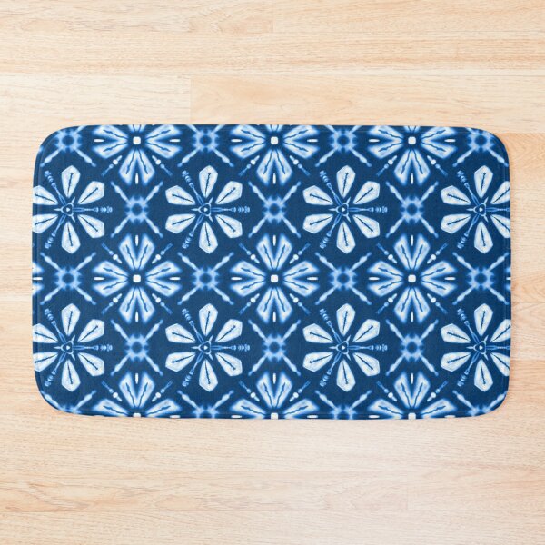 Item preview, Indigo Blue and White Shibori Inspired Floral designed and sold by vinpauld.