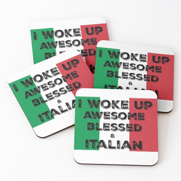 Item preview, I woke up awesome, blessed & italian.  designed and sold by silviasunflower.