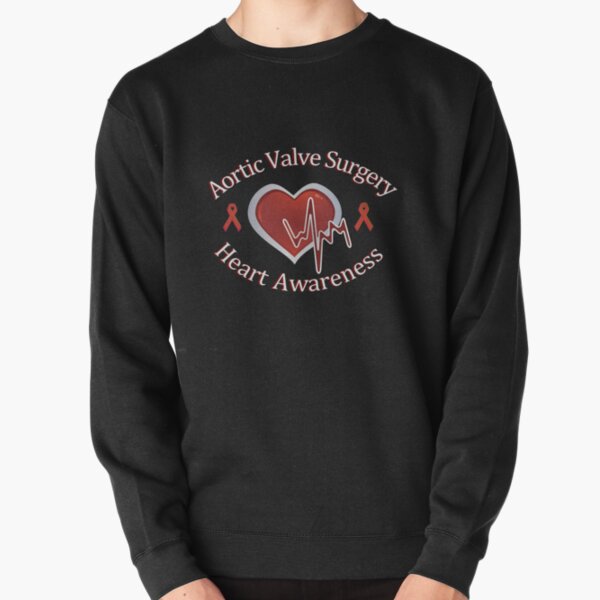 Heart Aortic Valve Surgery Awareness Cardiac Survivor Pullover Sweatshirt
