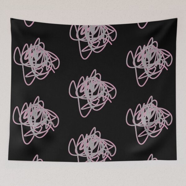 Item preview, Grey Pink doodle! Modern abstract art - digital paint by Iona Art Digital designed and sold by IonaArtDigital.