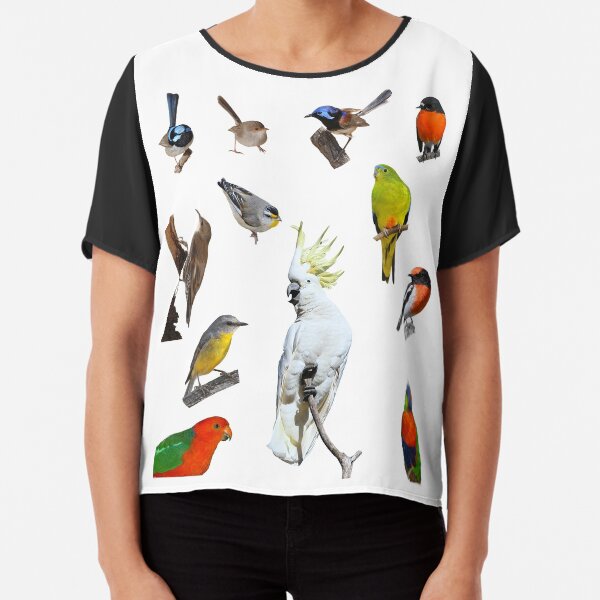 Australian Woodland Birds Chiffon Top