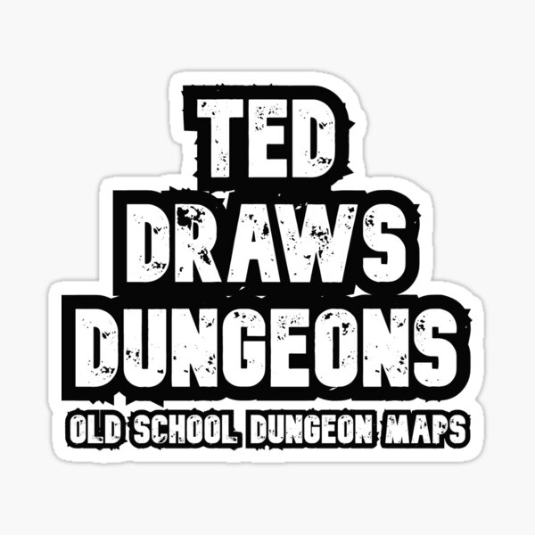 Ted Draws Dungeons Logo Sticker