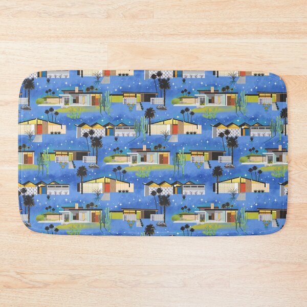 Item preview, Mid Century Modern Homes of the Desert Under a Night Sky with Stars designed and sold by vinpauld.