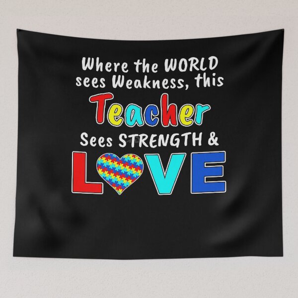Item preview, Autism Awareness Teacher Strength Love designed and sold by wilsonellis.