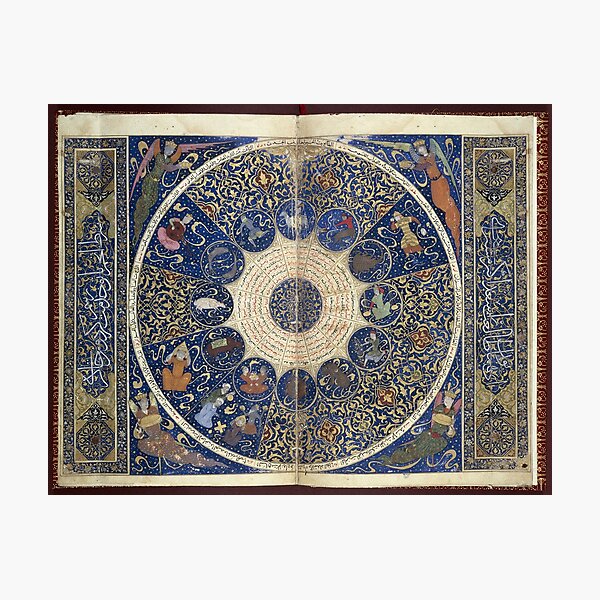 Medieval Illuminated Astrology Horoscope Photographic Print