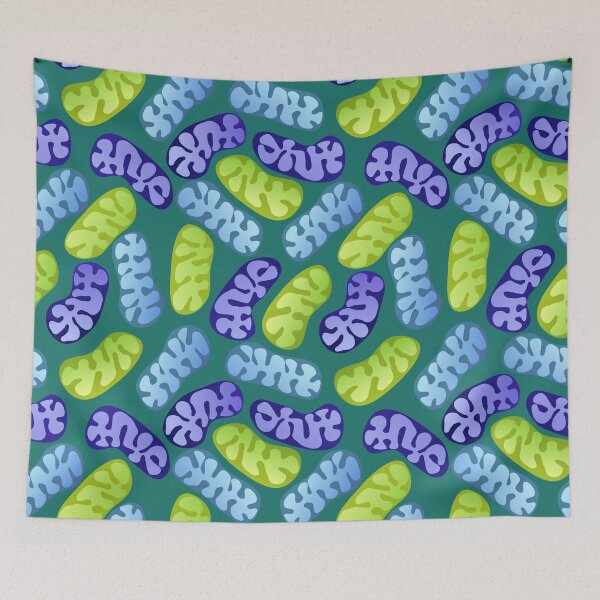 Item preview, Digital Mitochondria in Cool Colors designed and sold by Hodgepodge Bricolage.