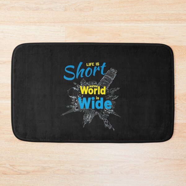 Item preview, Life is short World is Wide / Travel Adventure Journey Trip Travel Addicted Sight Seeing World Trip World Travel World Tour Gift Idea designed and sold by SimonGs.