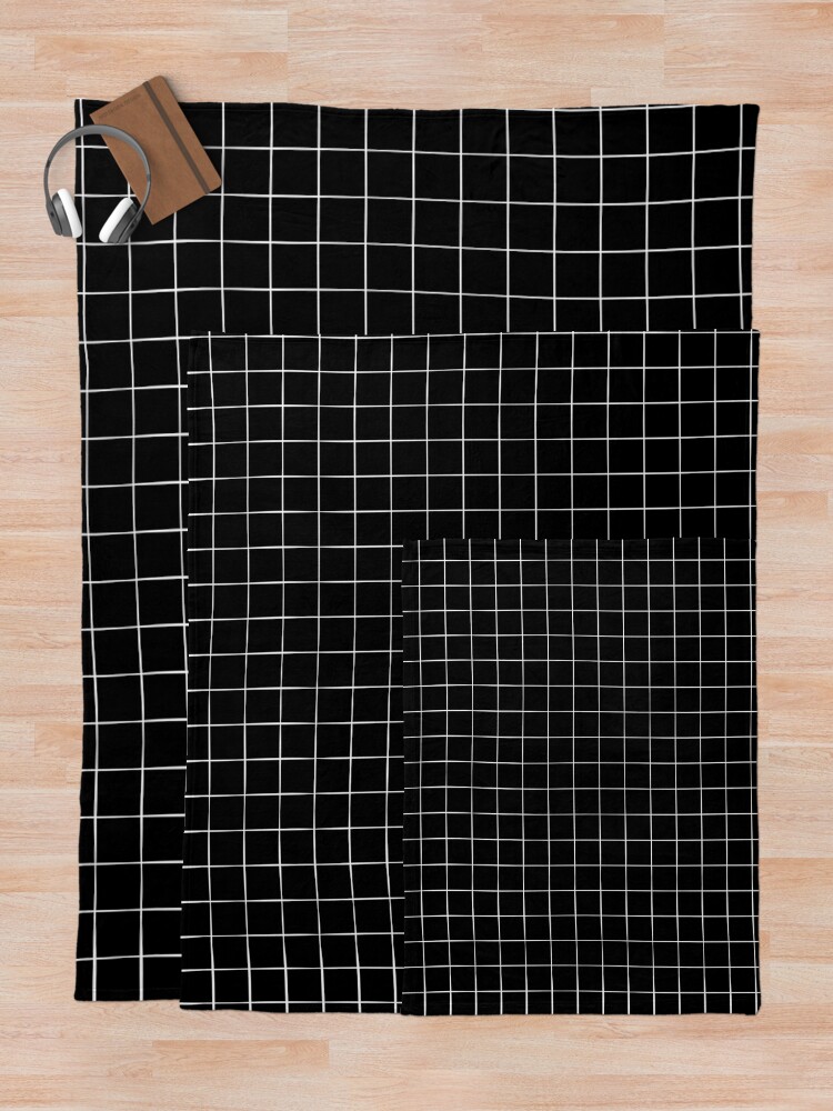 Black Grid Throw Blanket for Sale by weirdoodle Redbubble