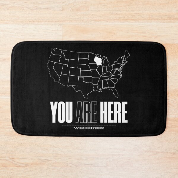 Item preview, You Are Here Wisconsin - United States of America Travel Souvenir designed and sold by BlueRockDesigns.