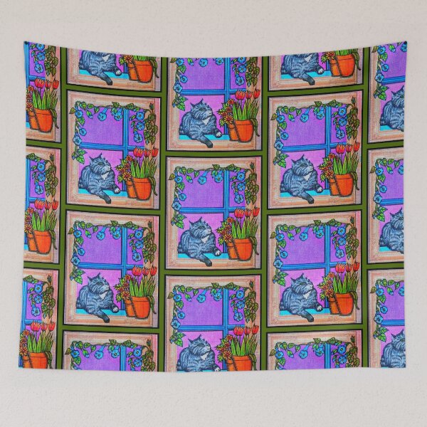 Item preview, Grey Cat in a Window designed and sold by PaniaBrown.