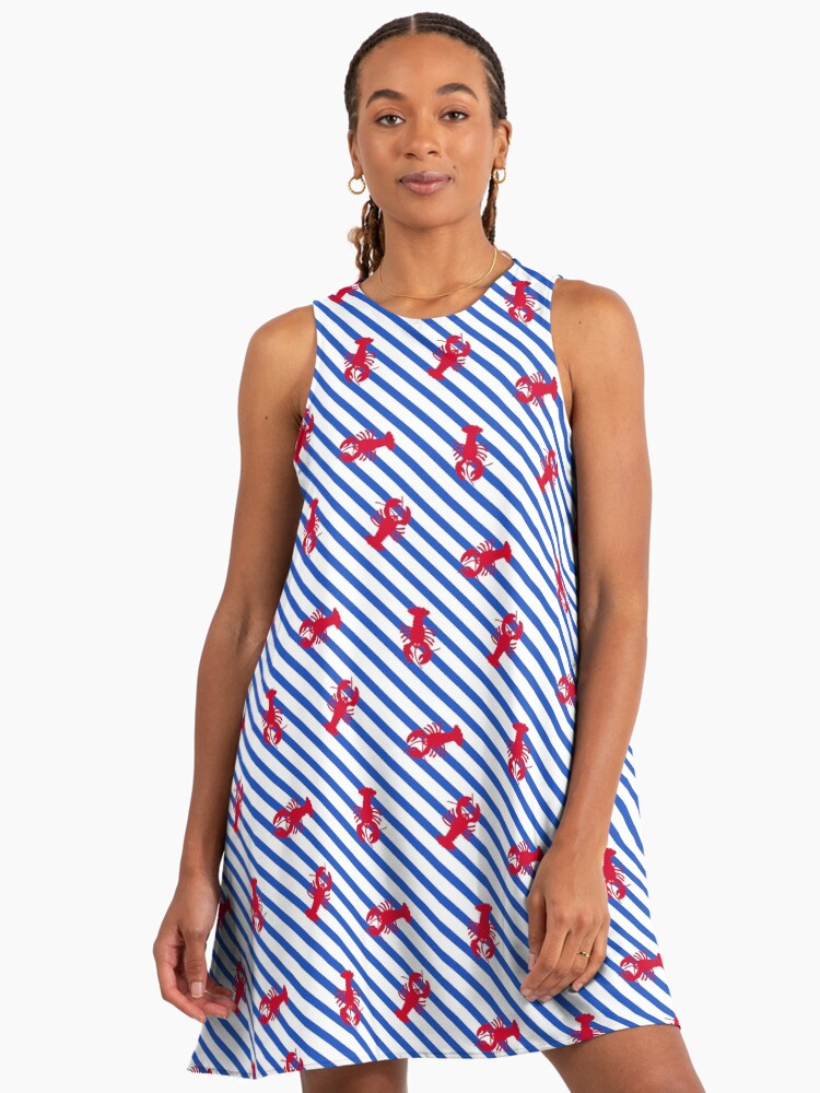 Preppy Patriot Lobsters! Lobster A-Line Dress Preppy Patriot Lobsters! Lobster A-Line Dress