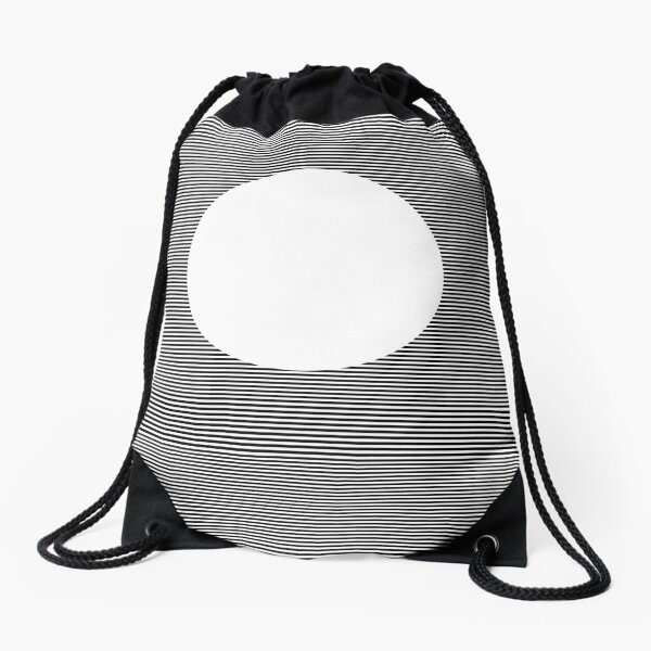 Optical Art: Plane Stripes Make 3-d Sphere Drawstring Bag