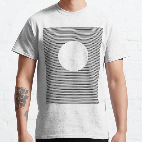Optical Art: Plane Stripes Make 3-d Sphere Classic T-Shirt