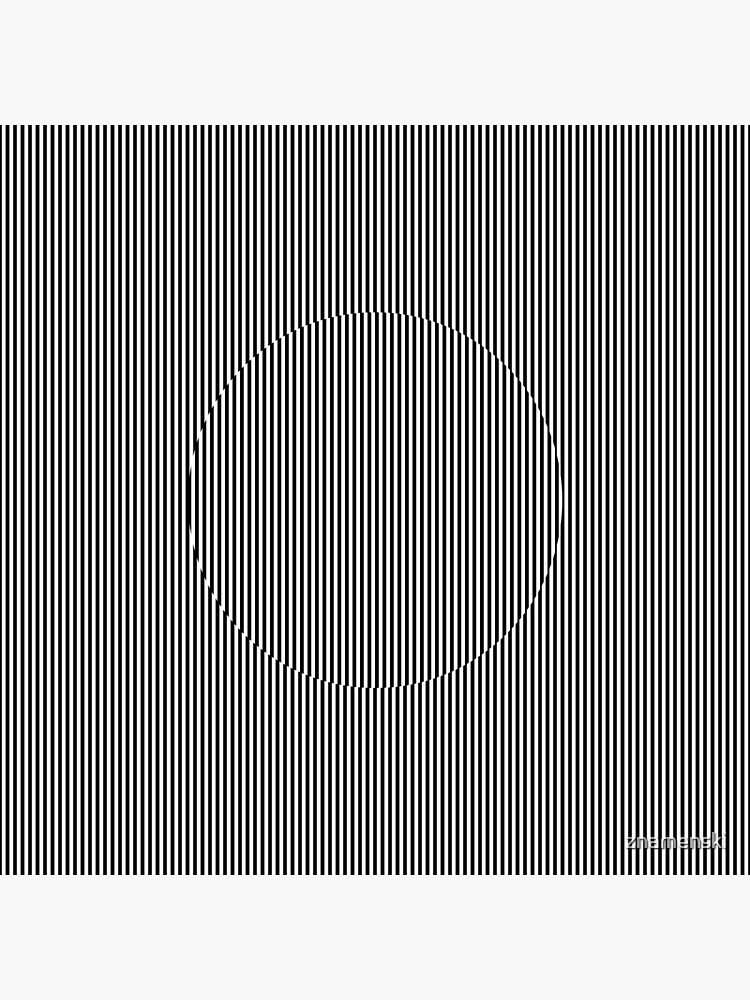 Optical art: flat parallel stripes create a moving circle by znamenski
