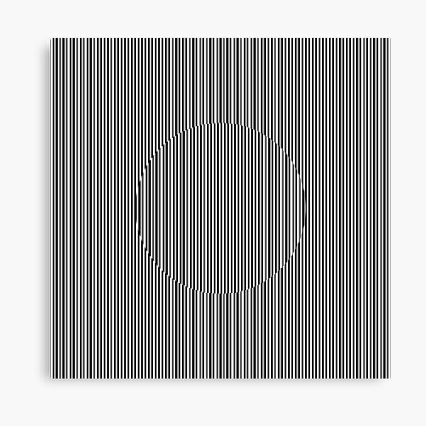 Optical art: flat parallel stripes create a moving circle Canvas Print