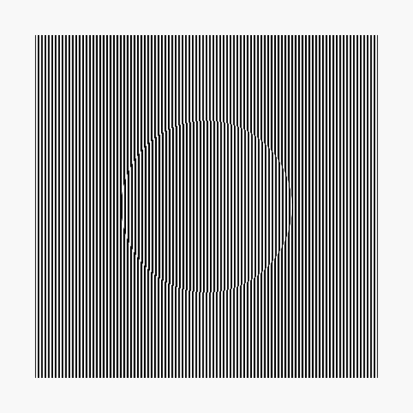 Optical art: flat parallel stripes create a moving circle Photographic Print