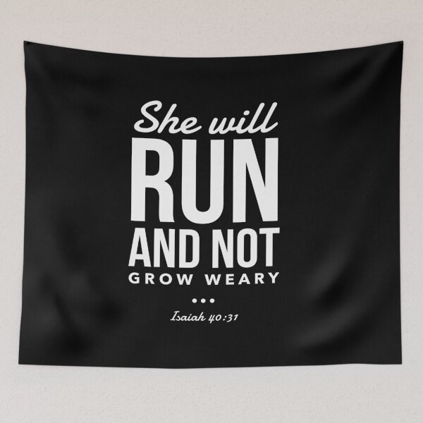 Item preview, Christian design Bible Verse Run Not Grow Weary designed and sold by CreatedByHeidi.