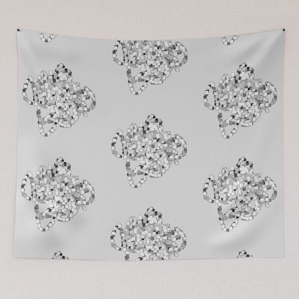 Item preview, Cubic grey doodle! Modern abstract art - digital paint by Iona Art Digital designed and sold by IonaArtDigital.